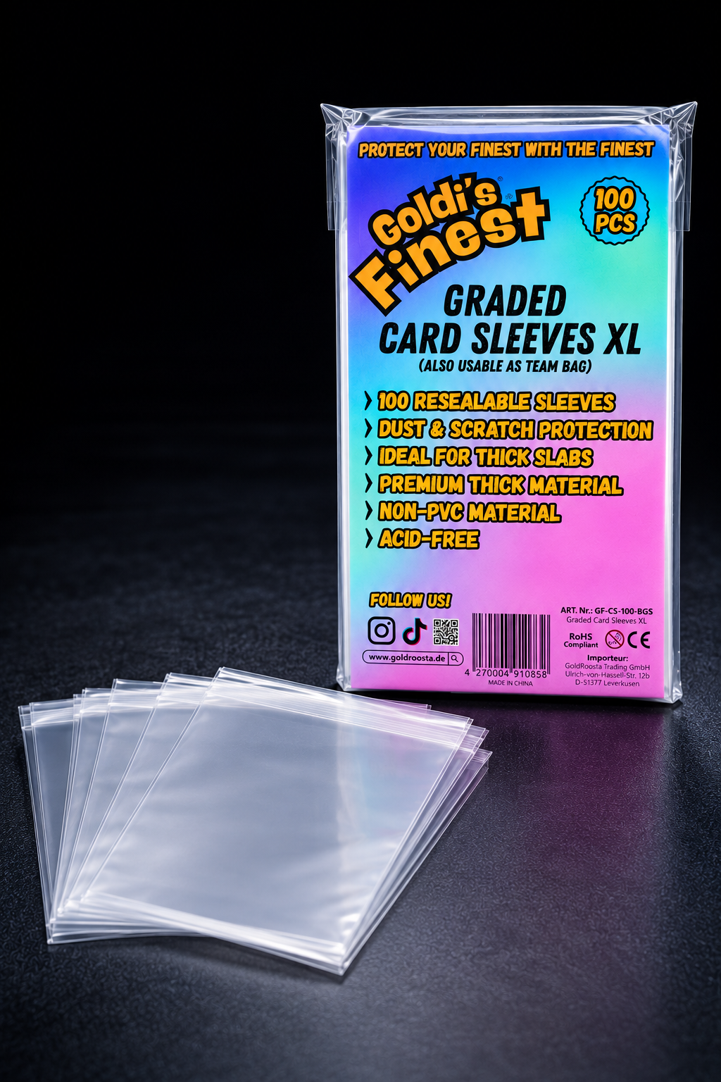 Goldi’s Finest® Graded Card Sleeves XL (BGS) / Team Bags